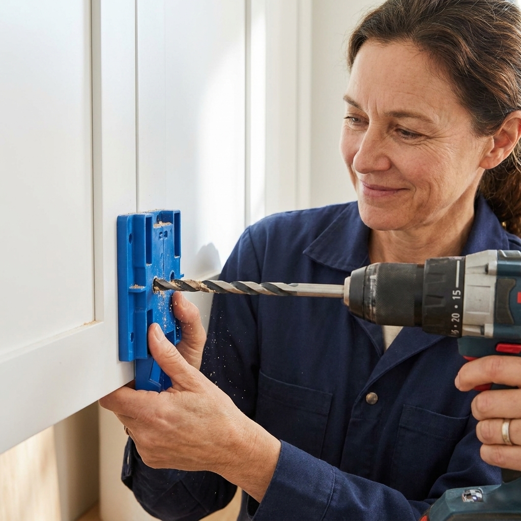 Updating Cabinet Hardware: Measure and Drill for New Pulls