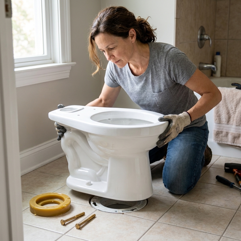How to Remove and Install a Bathroom Toilet
