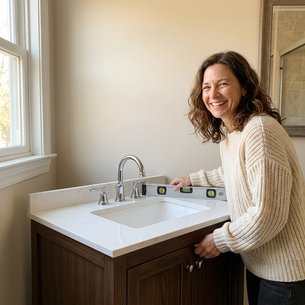 DIY Bathroom Vanity Replacement
