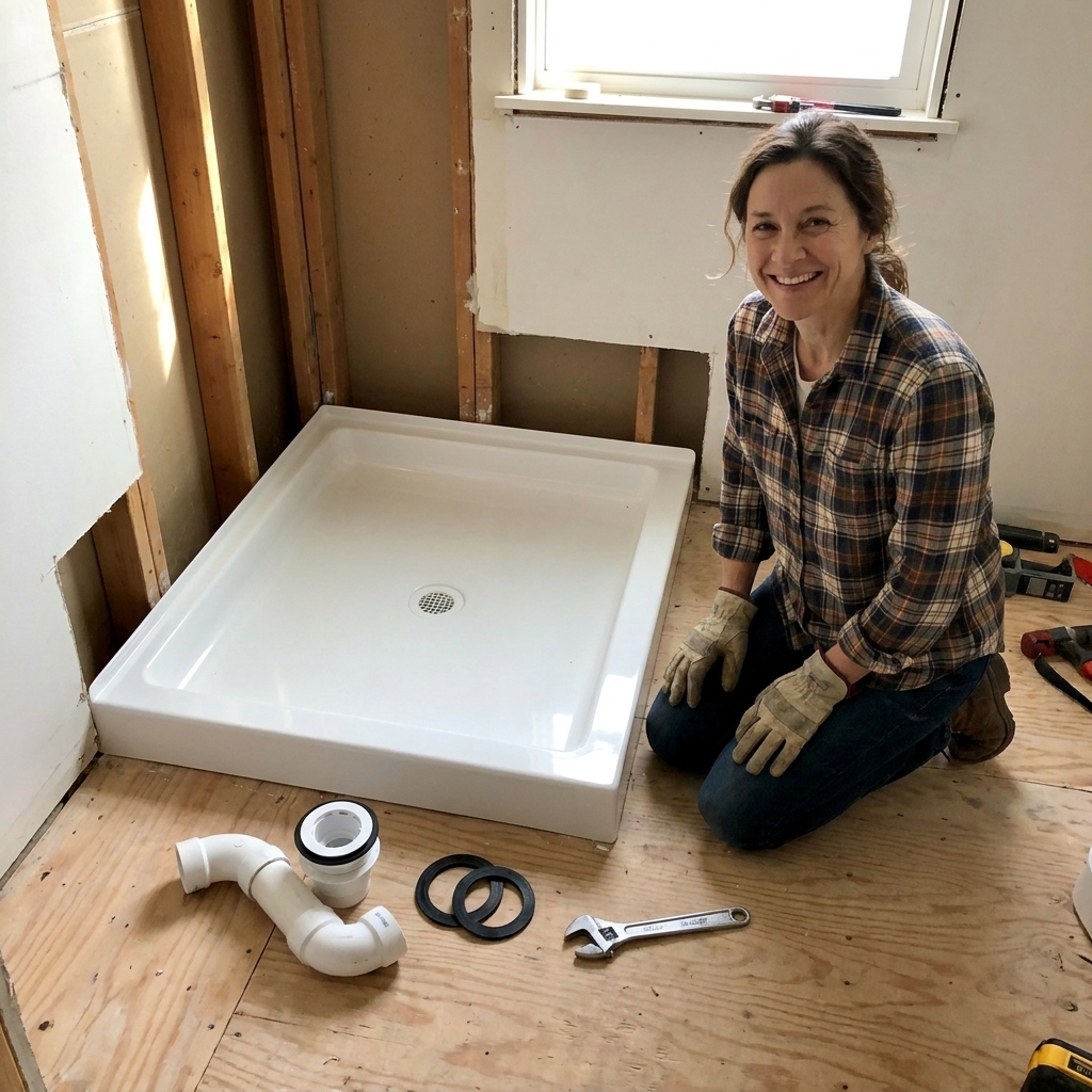 How to Install a Pre-Fab Shower Pan and Drain Assembly