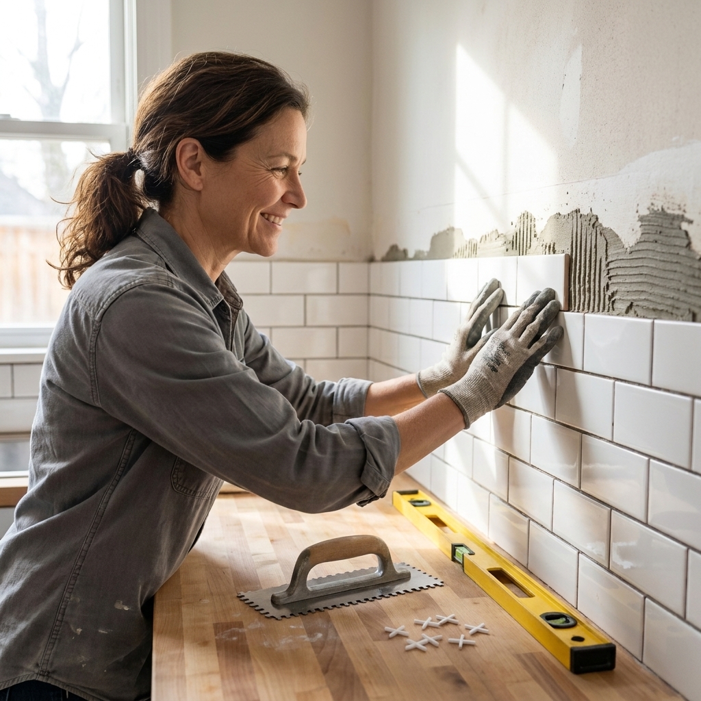 How to Install a Subway Tile Kitchen Backsplash